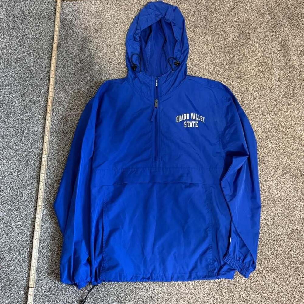 Champion Grand Valley State GVSU Blue Anorak Windbreaker Jacket XS